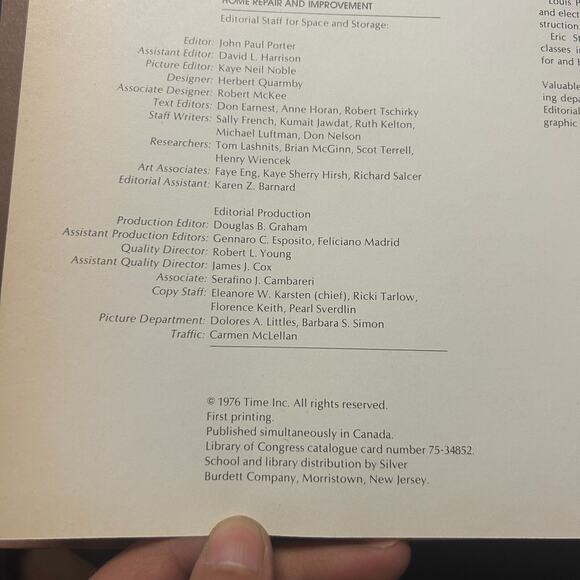 Space and Storage (Home Repair & Improvement) by Time-Life Books (1976) - Picture 5 of 7